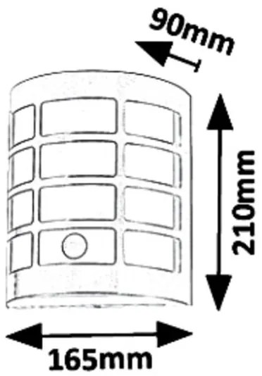 Rabalux 8800 - Kültéri fali lámpa SEVILLA 1xE27/11W/230V IP44