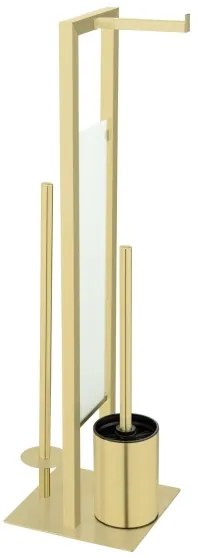 WENKO 26034100 - RIVALTA WC-szett 18x70 cm rozsdamentes acél/arany/fehér/fekete