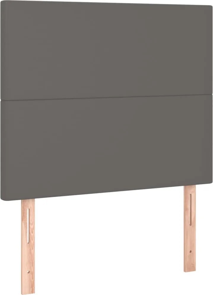 szürke műbőr fejtámla 90x5x118/128 cm