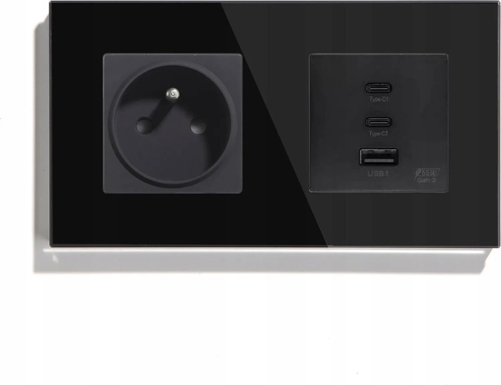 Dupla Üveg Aljzat 157mm Usb 65W Quick Charge Qc