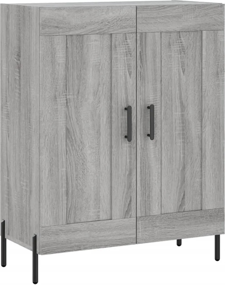 vidaXL szürke sonoma színű szerelt fa tálalószekrény 69,5 x 34 x 90 cm