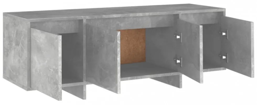 betonszürke szerelt fa TV-szekrény 120x30x40,5 cm