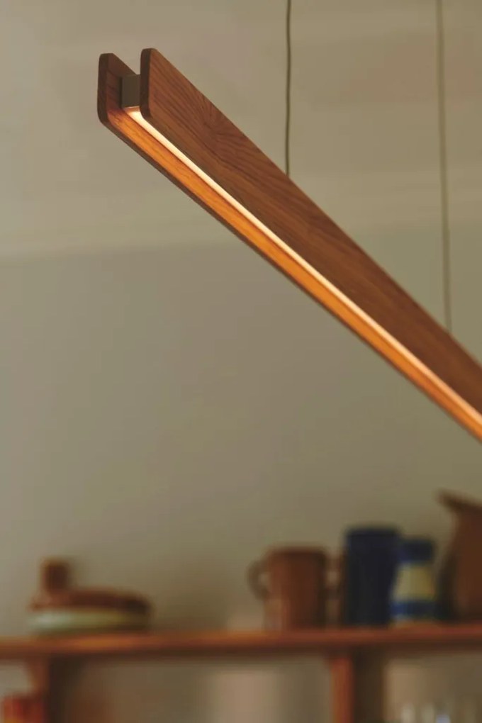 NORDLUX 2412053014 ILGAS Modern Led Függesztett Lámpa Természetes Fa LED IP20