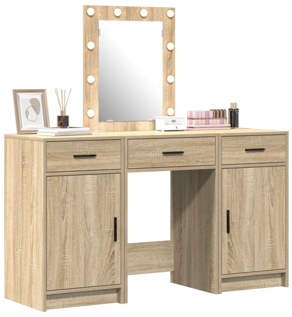 Öltözködőasztal fiókkal ajtóval Barna 50 x 41 x 135 cm Faanyag