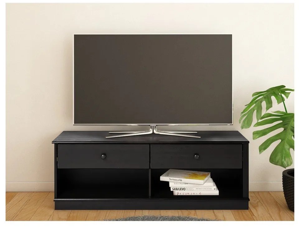 Sötétbarna borovi fenyő TV-állvány 137x47 cm Anita – Støraa