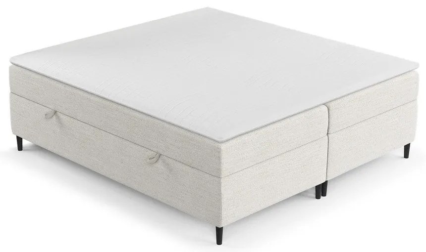Krémszínű ágyneműtartós boxspring ágy 180x200 cm Araya – Maison de Rêve