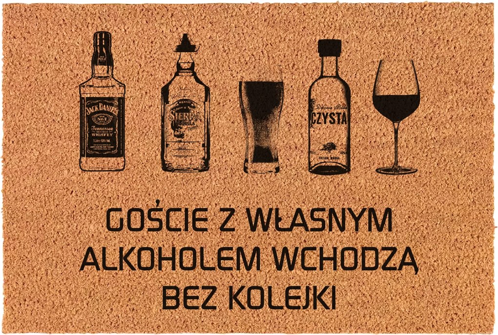 Lábtörlő Alkoholos vendégeknek 40x60 Kókusz