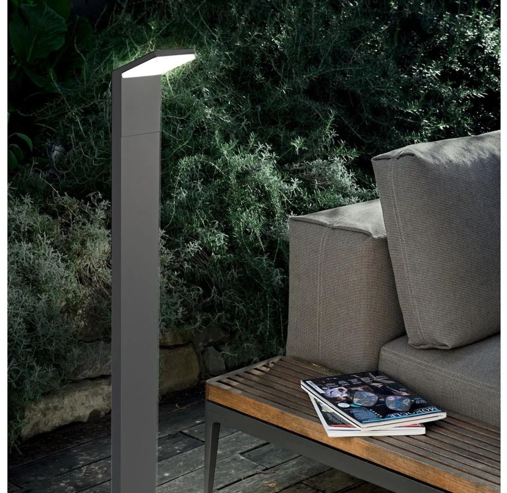 Ideal Lux - LED Kültéri lámpa STYLE LED/8,5W/230V 4000K 100 cm CRI 90 IP54 antracit