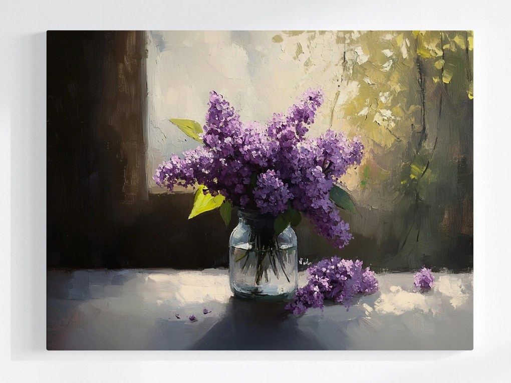 Poszter Virágok Lila Nélkül Lila Csokor Dekoráció 100x75