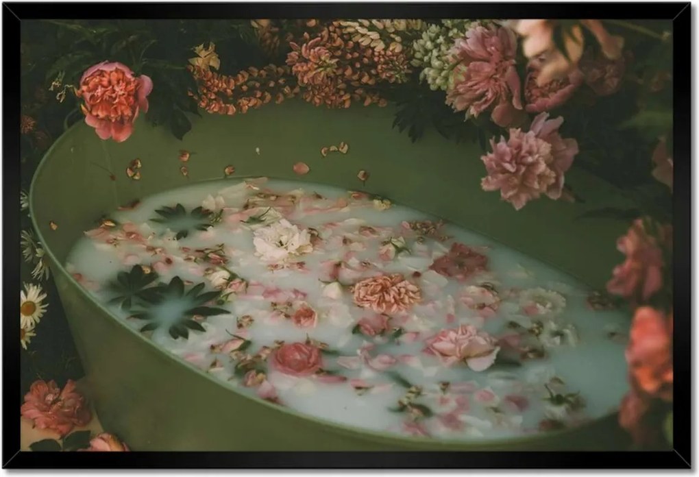 Poszterek keretben 60x40 Tejfürdő Virágok