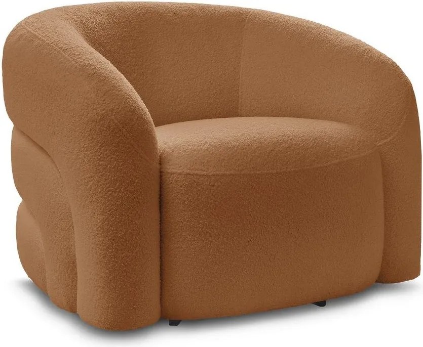 Narancssárga forgó buklé fotel Elina – Bobochic Paris