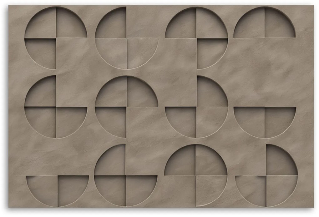 Gario Vászonkép Körök absztrakció 3D Méret: 100 x 70 cm