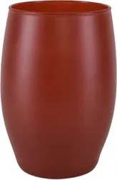 Modern üveg virágváza Tyra 20 cm matt bordó ajándék