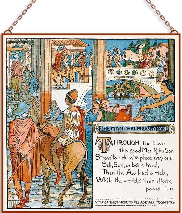 Walter Crane - Can&#039;t please everyone üvegkép, falikép