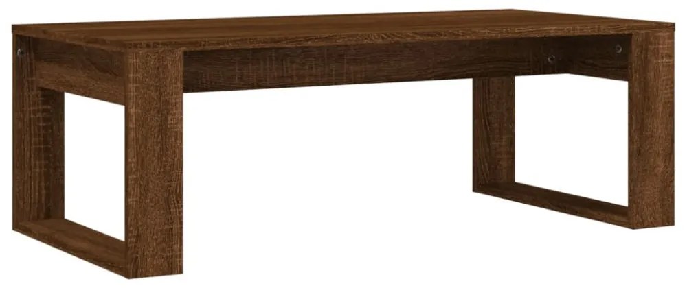 barna tölgyszínű szerelt fa dohányzóasztal 102x50x35 cm