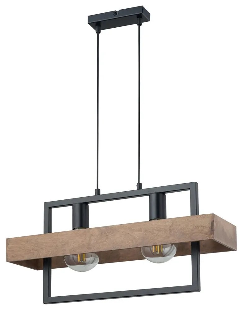 Csillár zsinóron ROBIN 2xE27/60W/230V fa