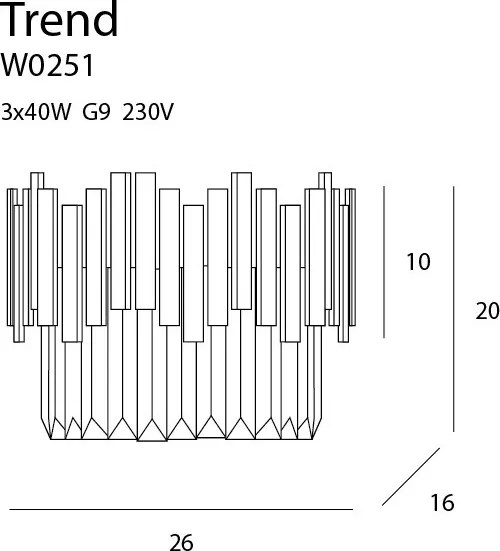 Fali Lámpa Arany MAXLIGHT W0251