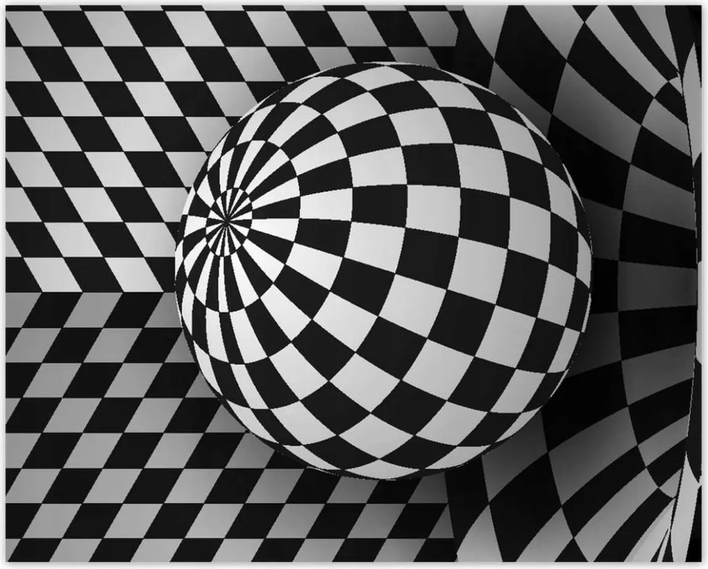 Poszterek 50x40 Absztrakt fekete-fehér