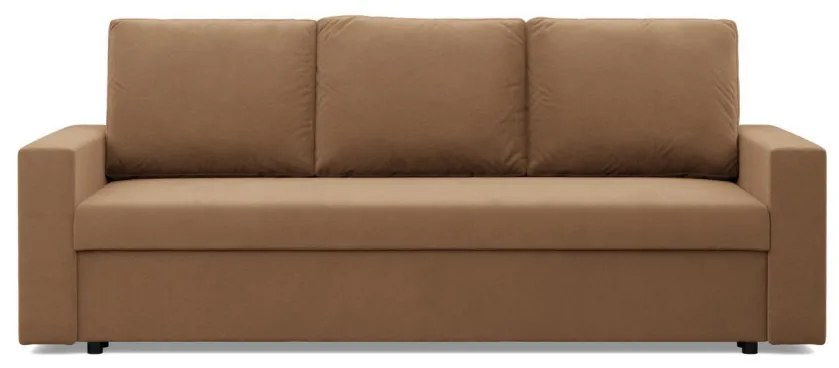 Zeus kanapéágy, szövet anyag, bonell töltet, egyenes kartámasz, barna