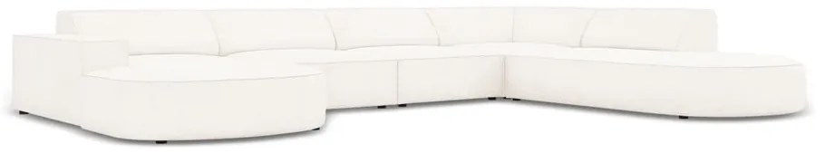 Bézs buklé szövet sarokkanapé (jobb oldali) Jodie – Micadoni Home