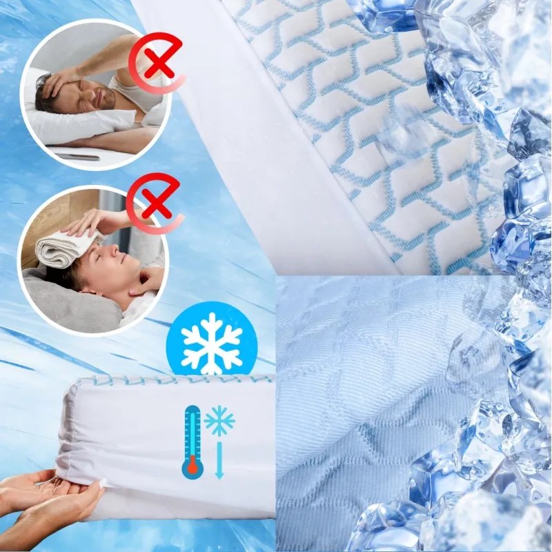 IceFresh Comfort hűtőlepedő rugalmas szalaggal a kerület mentén EMI, 90x200-as lap