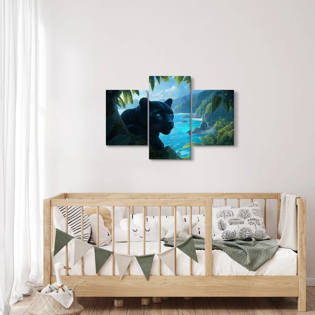 Kép - Fekete párduc a dzsungelben (90x60 cm)