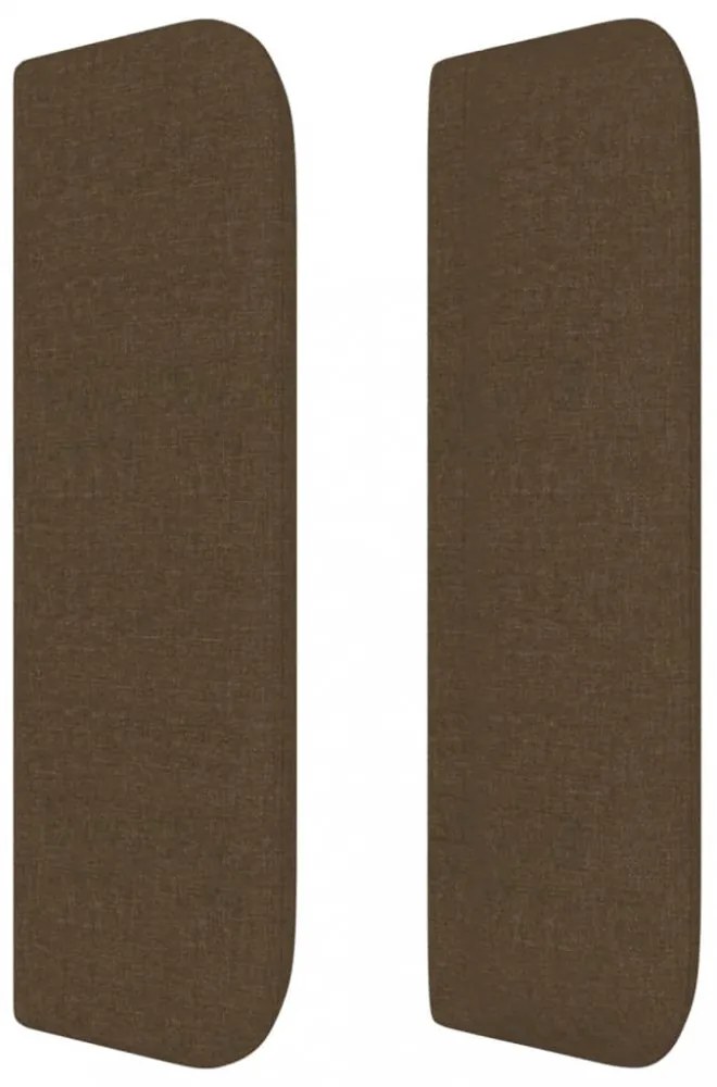 sötétbarna szövet fejtámla szárnyakkal 93x16x78/88 cm