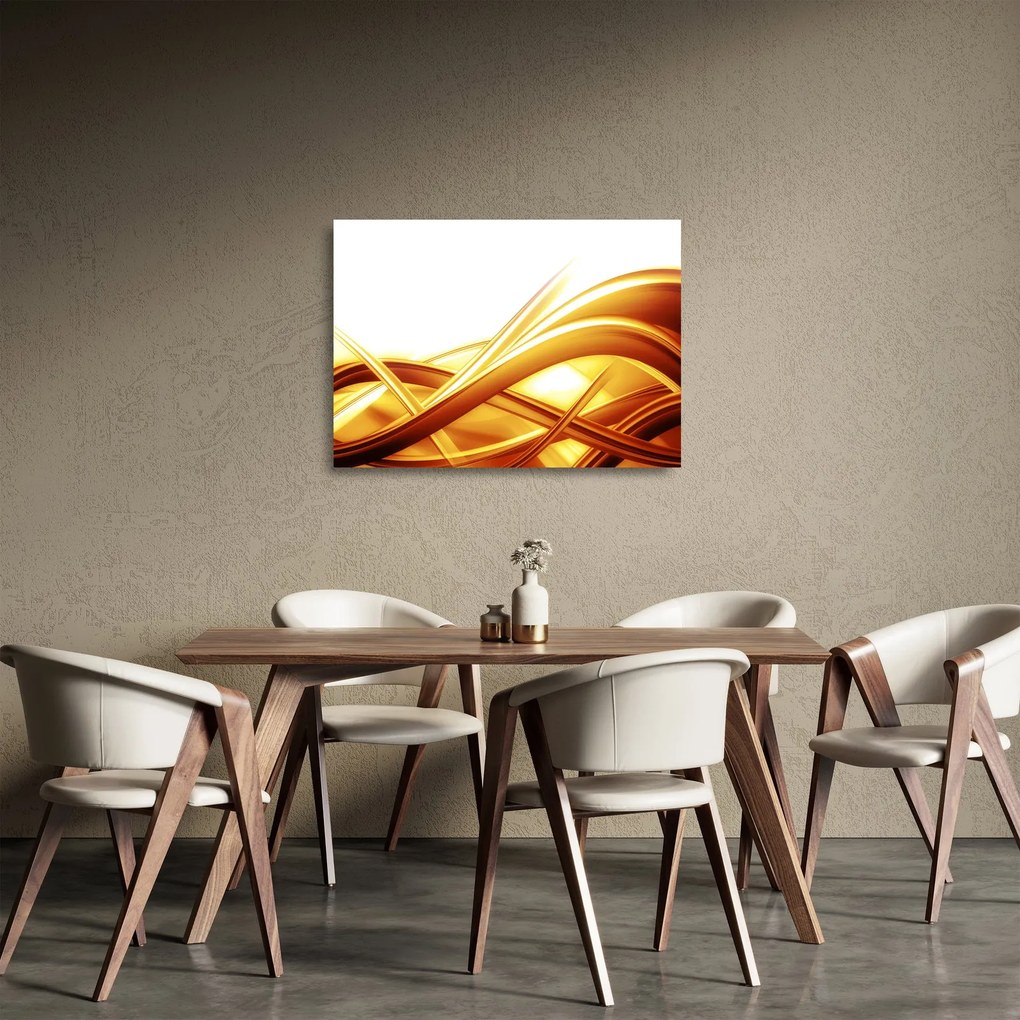 Kép - Sárga absztrakció (üvegen) (70x50 cm)