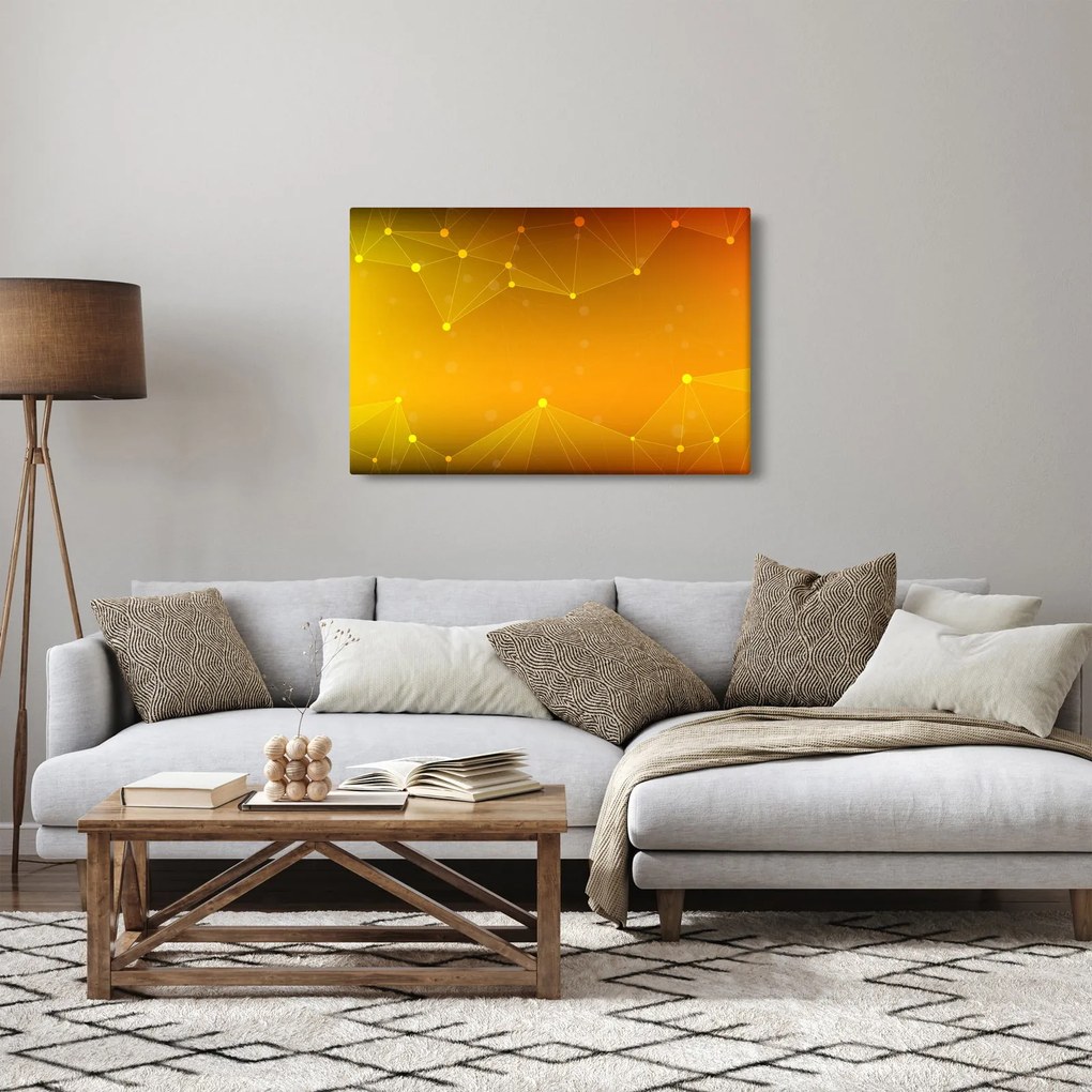 Absztrakt sárga kép (90x60 cm)