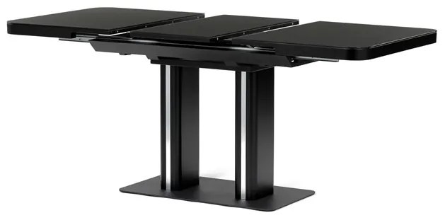 Bővíthető Étkezőasztal 120–160×80 cm, MDF, Fekete. HT-D1926 BK