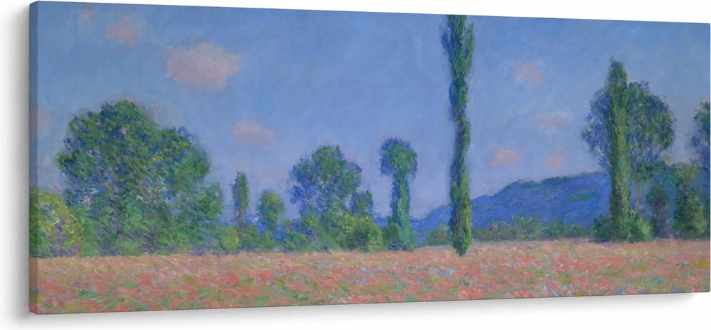 Kép - Claude Monet, Poppy Field (Giverny), reprodukciók (120x50 cm)