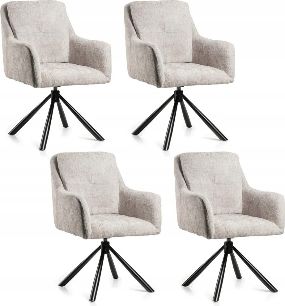 4 db-os Idaho cappuccino szék szett, kárpitozott autóval a nappaliba