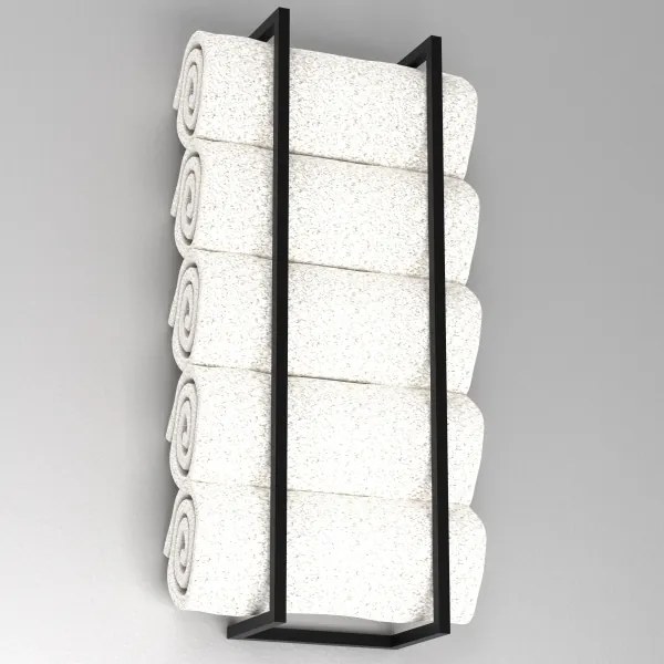 Fali törölközőtartó 78x23 cm fekete