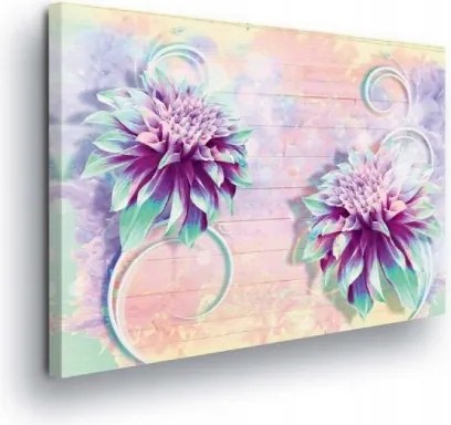 Vászonkép 100x75 Virágos print absztrakt pasztell finomság romantika művészet