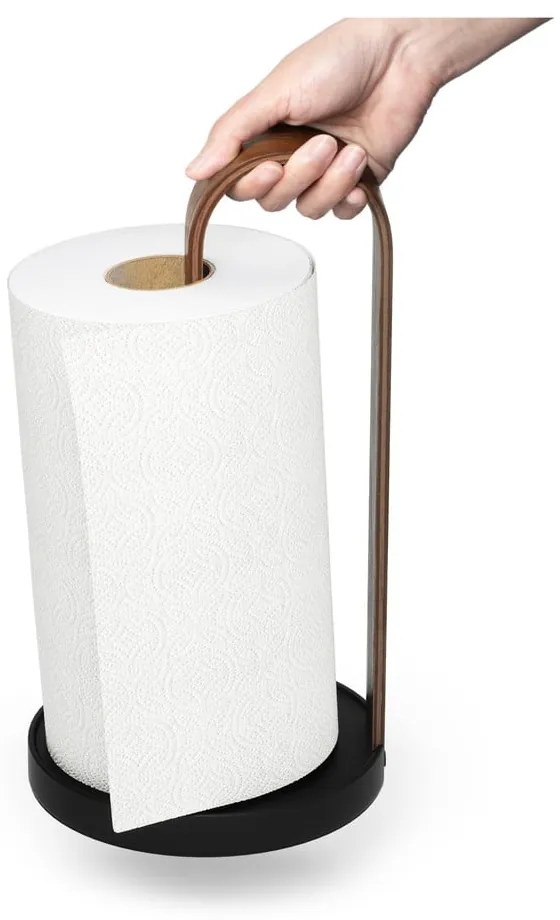 Fekete fa papírtörlő tartó ø 17 cm Bellwood – Umbra