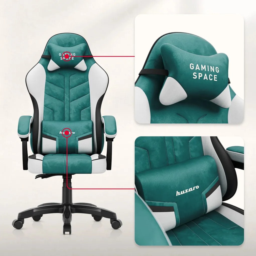 Force Gamer szék, forgó, ergonomikus, zöld
