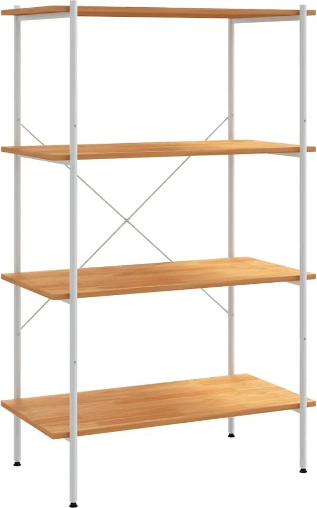 vidaXL fehér és tölgyfa 4 szintes polcrendszer 80x40x130 cm