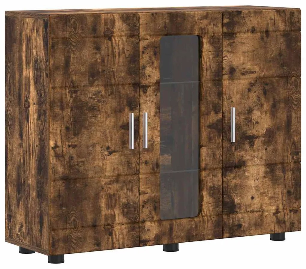 Széf polcokkal ajtóval Füstölt tölgy 55.5 x 29 x 100 cm Faanyag