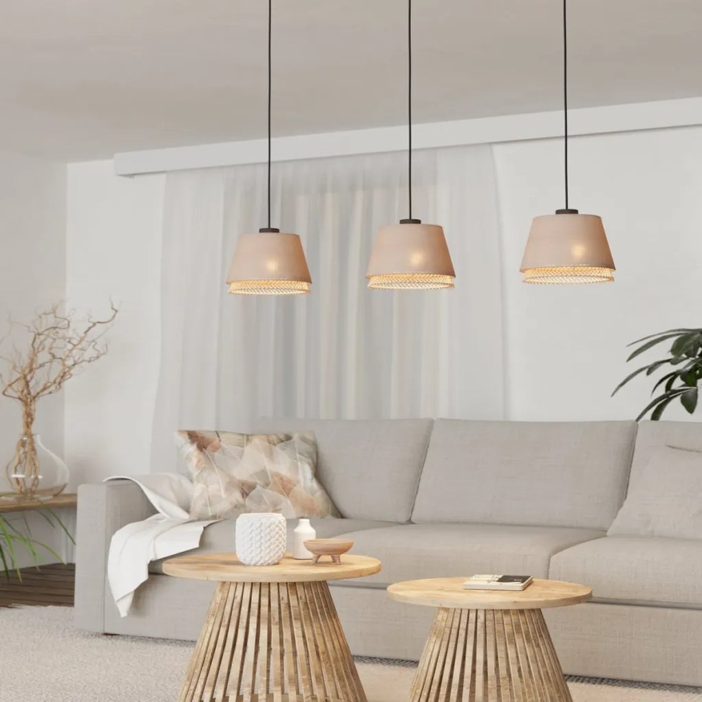 EGLO 43976 TABLEY Modern Led Függesztett Lámpa Bézs, Barna, Fekete E27 IP20