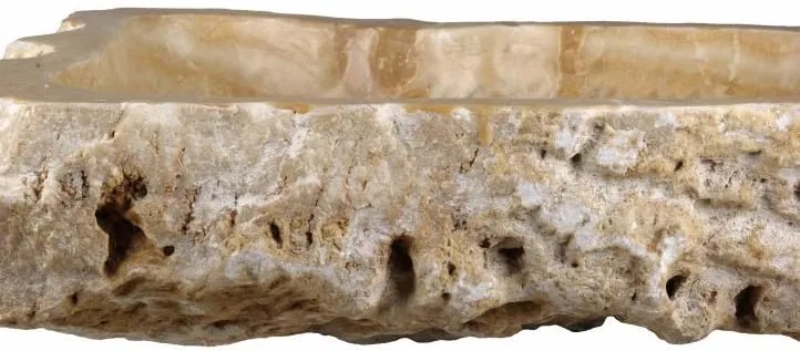 DIVERO Mosdókagyló természetes kő MERAN 45 x 35 cm