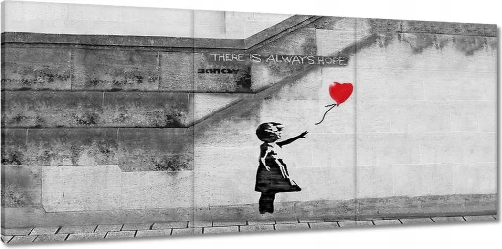 Vászonkép 150x70 Banksy Lány Hope