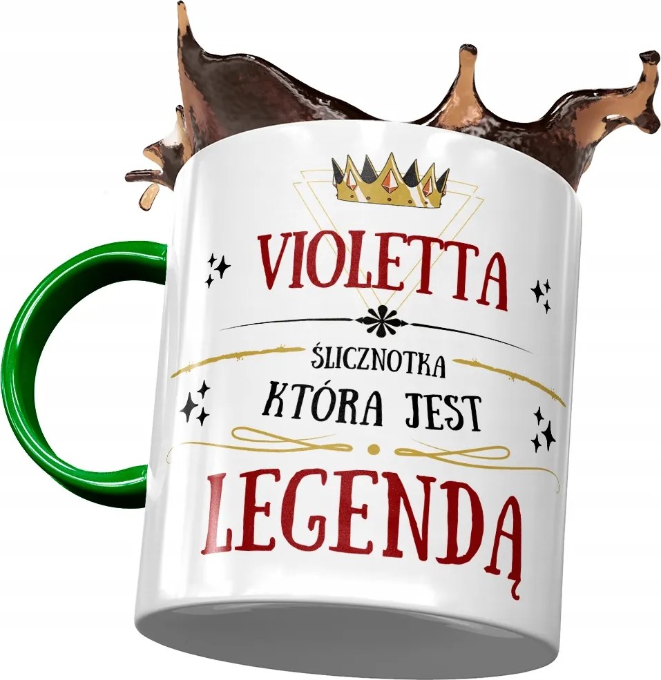 Zöld Bögre Violetta Barátnőknek Ajándék Nyomtatott Fotóval