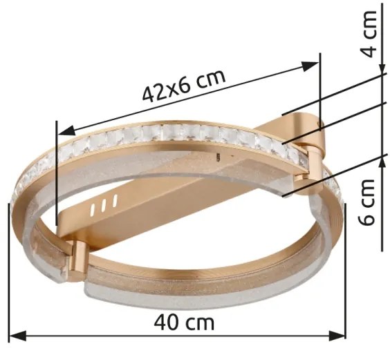 Globo 67196-36 - BLONDIE LED 36W mennyezeti dimmer, távirányítóval