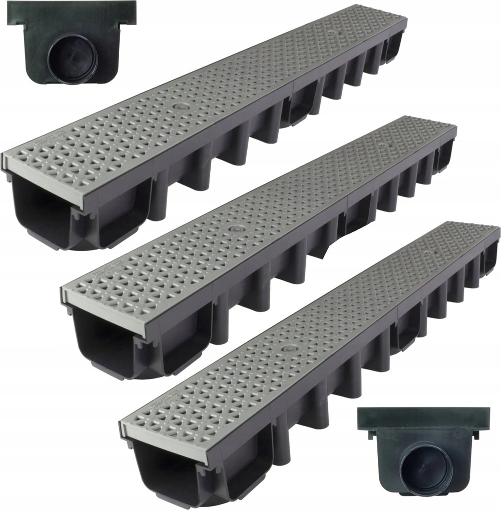 Lineáris lefolyó garázshoz 3m Hamurács Decor 98x131mm 1,5 Tony Szett