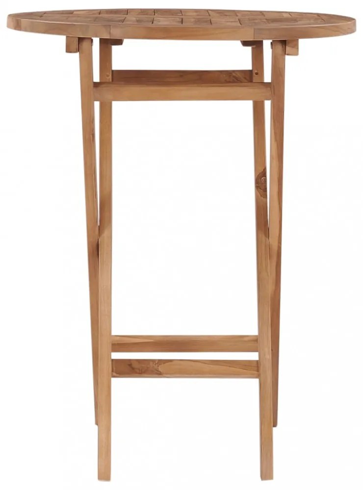 összecsukható tömör tíkfa kerti asztal 60 cm