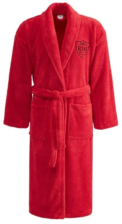EMI mikroszálas piros fürdőköpeny, Vel
