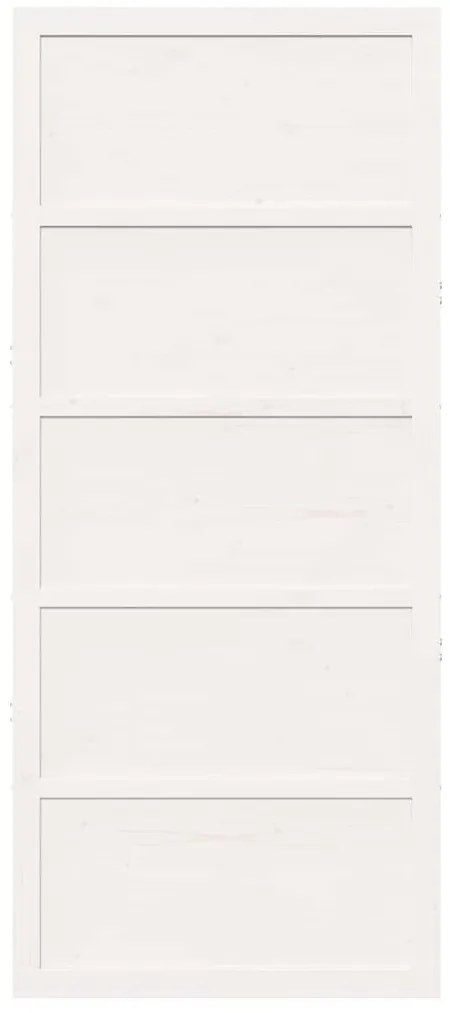 Pajtaajtó Fehér 100 x 208 cm Tömör fenyőfa