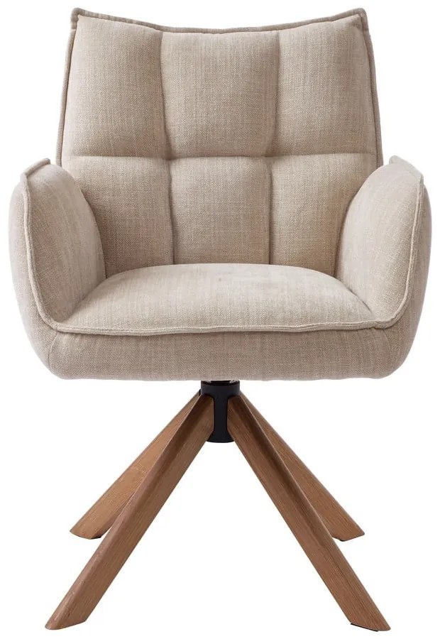Krémszínű kárpitozott étkezőfotel szett 2 db-os Marilla – Unique Furniture