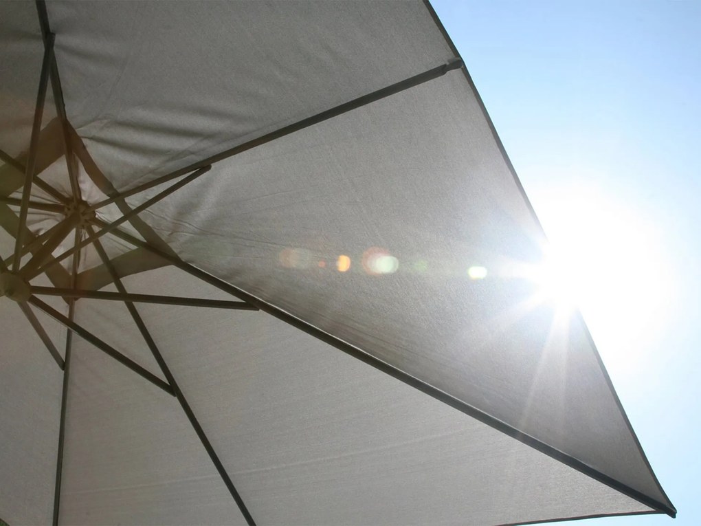 Horizon Premium slnečník 300x300 cm sivohnedý + záťaž a ochr. plachta