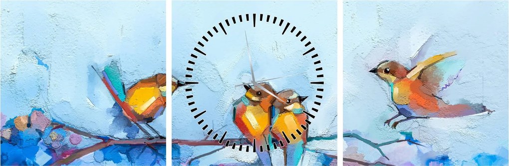 Kép - A természet ébredése (órával) (90x30 cm)